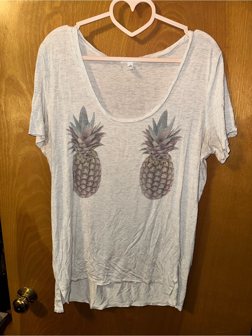 Victoria's Secret PINK Super Soft Scoop Pineapple Print Tee Shirt